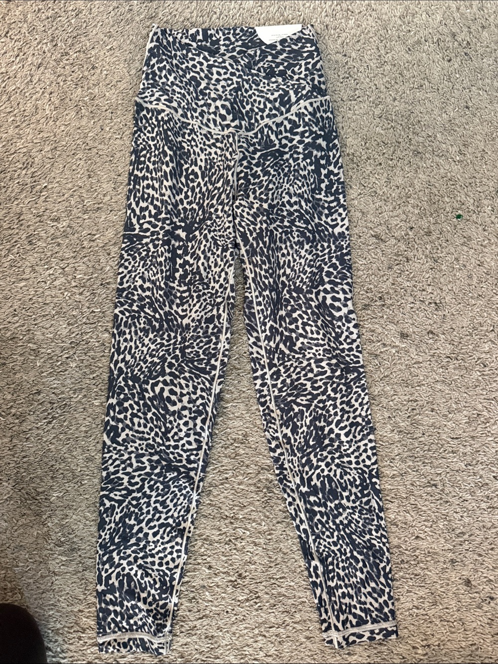 aerie Navy and White Animal Print High-Waist Leggings